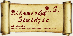 Milomirka Simidžić vizit kartica